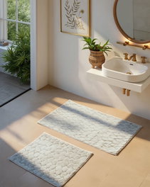 Mijölnir Juego de alfombrillas de baño Rabbit - Grey